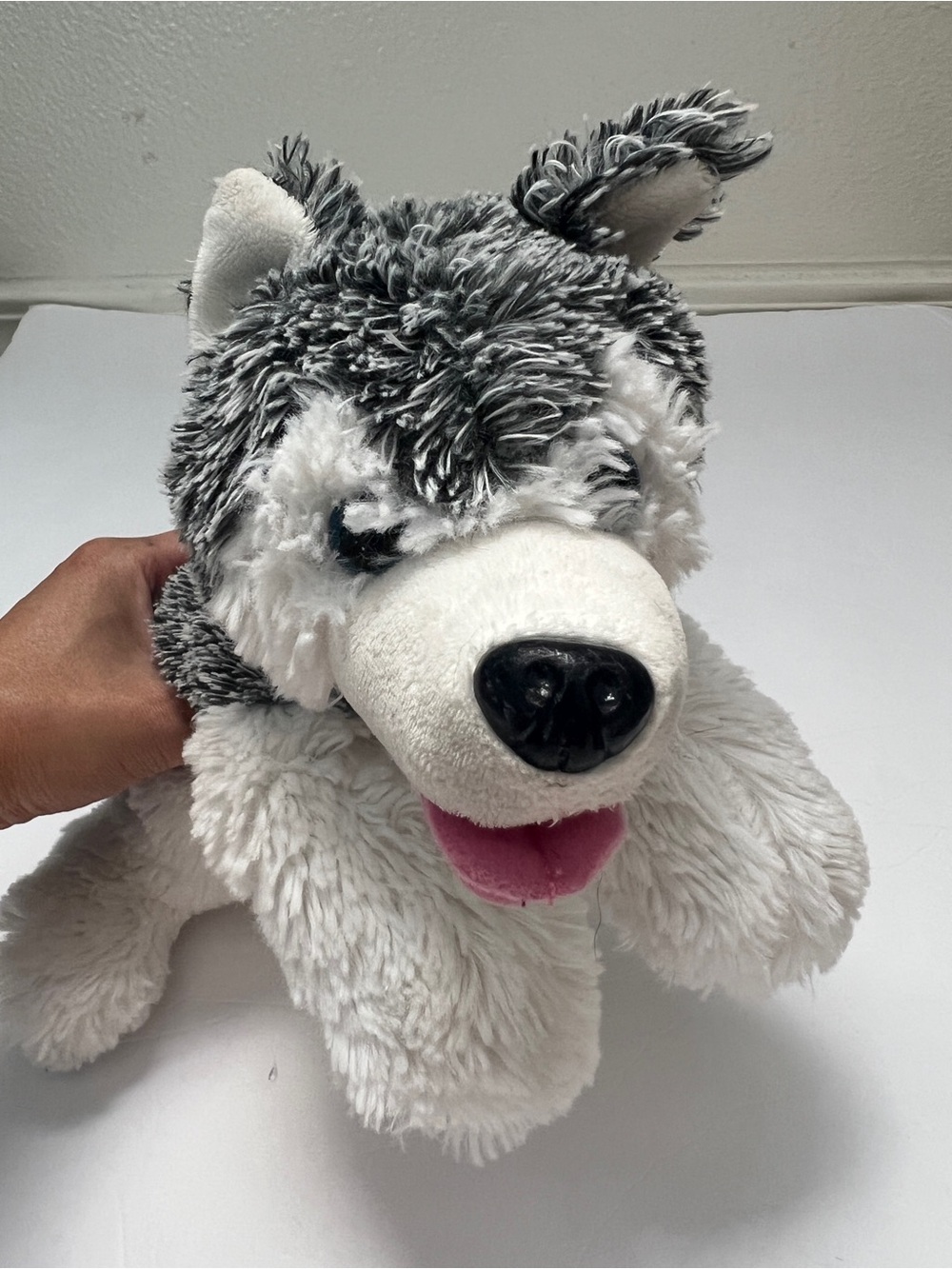 Plush Husky Dog Toy - Gray & White
